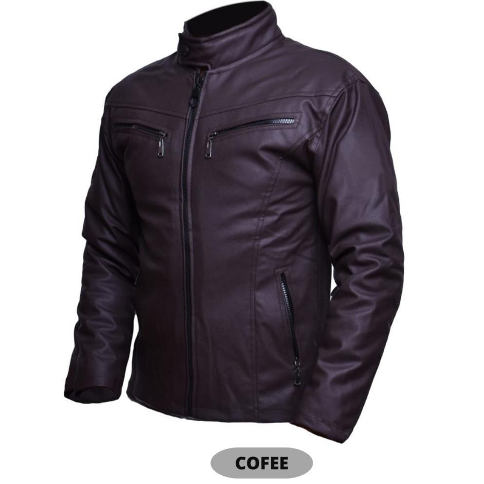 MURAH JAKET KULIT POLOS PRIA BIKERS BKR006 | JAKET TOURING | JAKET SEMI KULIT DISTRO BANKERS BANDUNG