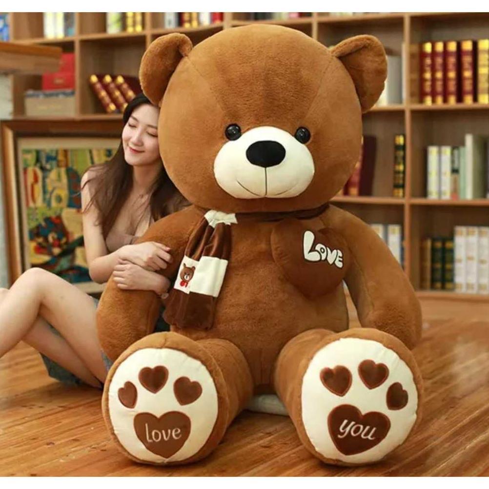 Limited Boneka Teddy Bear Love 1 Meter Boneka Teddy Bear Boneka Beruang Jumbo 1 Meter Boneka Besar B