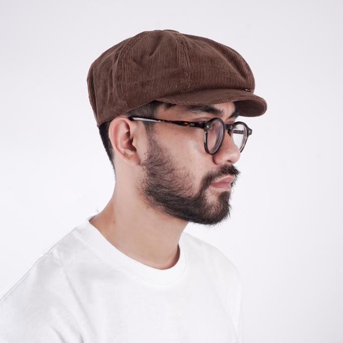 Goster Newsboy Cap -  Nouvelles Brown Corduroy