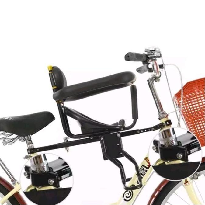 Boncengan Anak Sepeda Depan MTB & Lipat dengan Sabuk, Bar Pelindung & Rangka Aluminium Anti Karat