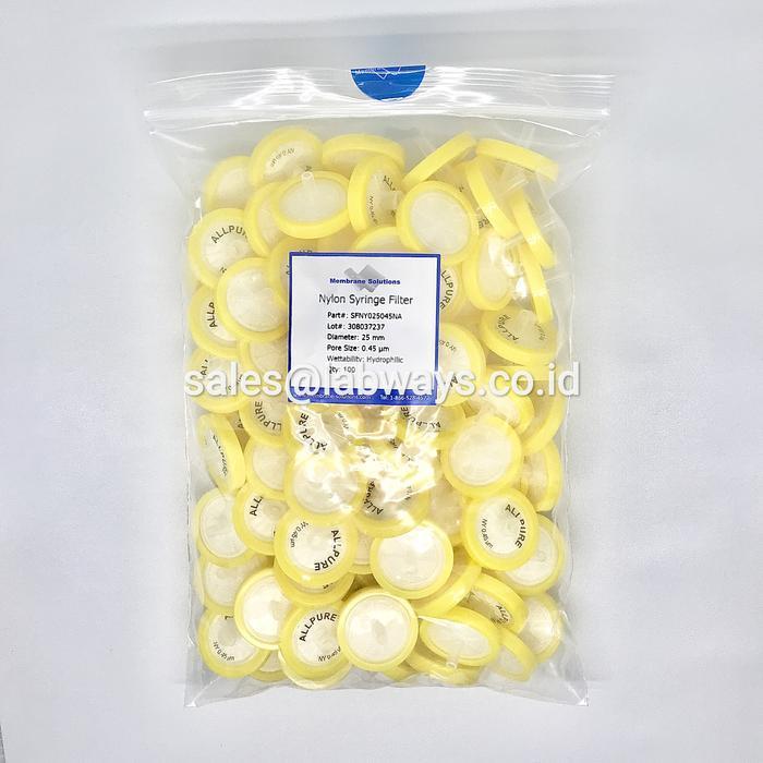 Pore 0.45 Diameter 25mm Nylon Syringe Filter