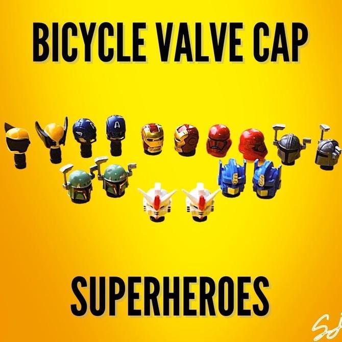Tutup Pentil Ban Sepeda Lipat MTB Roadbike Gori Super Hero
