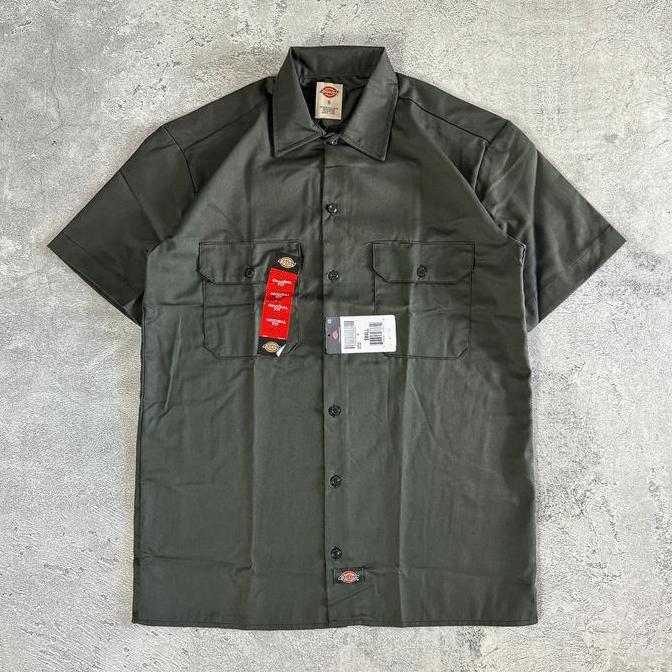 Dickies 1574 Short Sleeve Work Shirt Olive Green