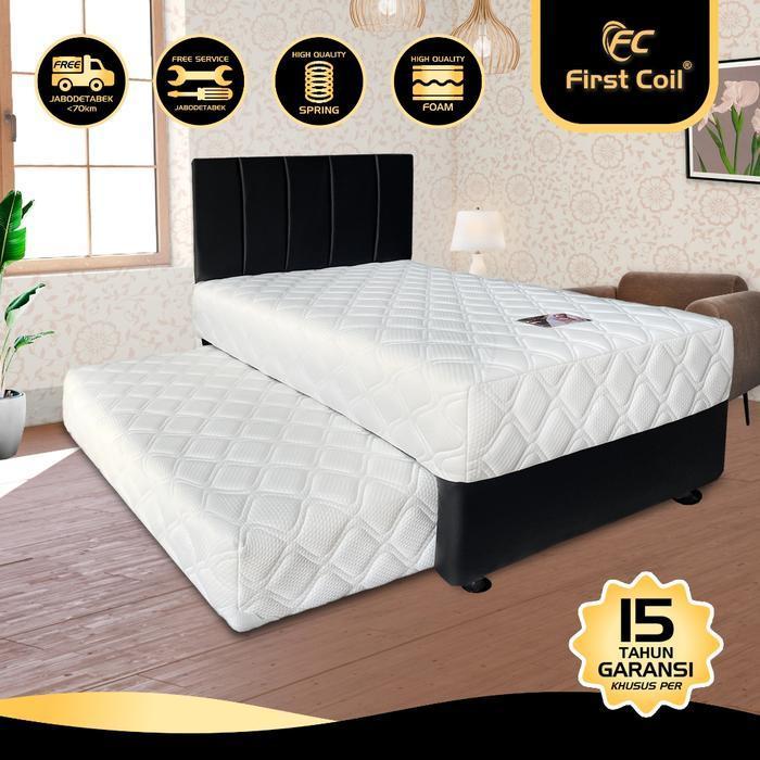 First Coil Springbed 2 in 1 Standard - Kasur Springbed 2 in 1 Fullset