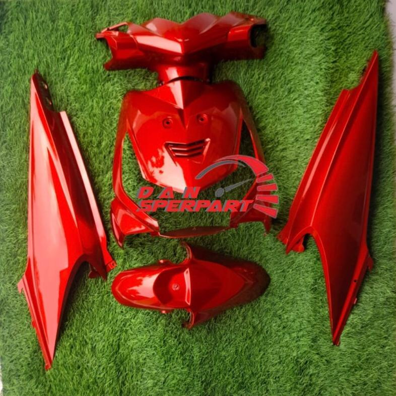 Murah !!! Full Body Halus Beat Karbu Merah / Full Cover Body Set Beat Lama Karbu Merah 2010 2011 201