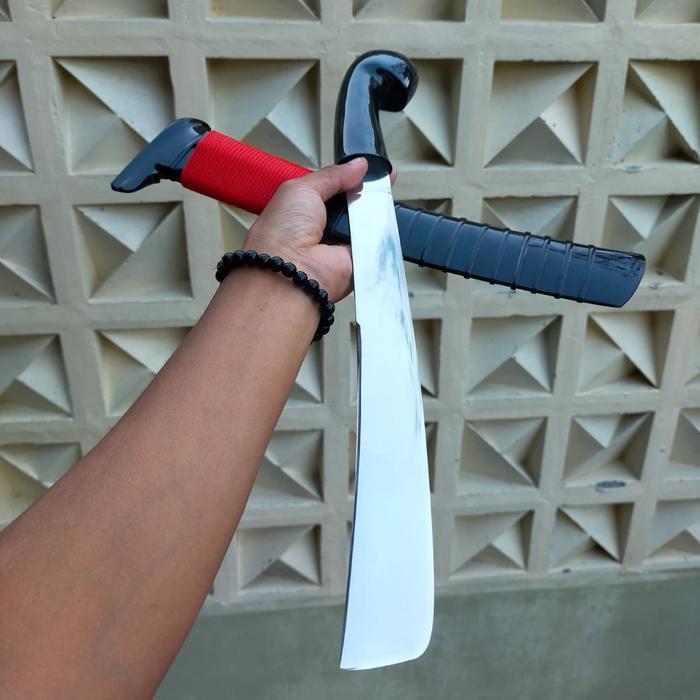 Golok kopakrawing Fulltanduk baja SLD D2 30cm