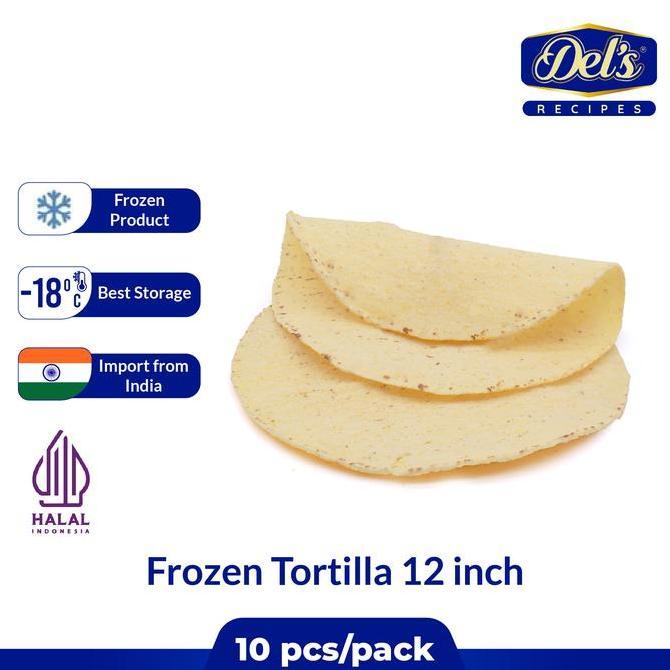 Wheat Tortilla Frozen Premium / Kulit Tortilla / Tortilla Wrap / Kulit Kebab / Salad Wrap - 12 Inch 
