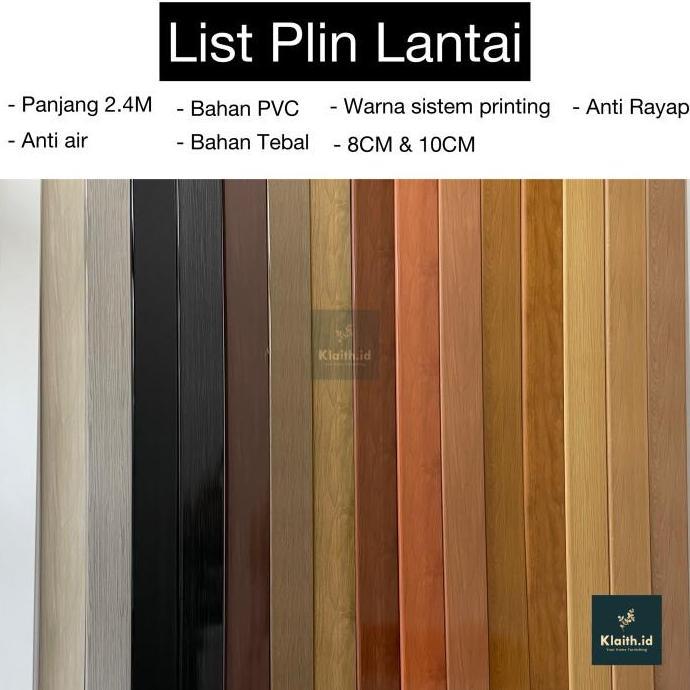 List Skirting PVC, Lis plint dinding PVC Kangbang Tinggi 8 CM