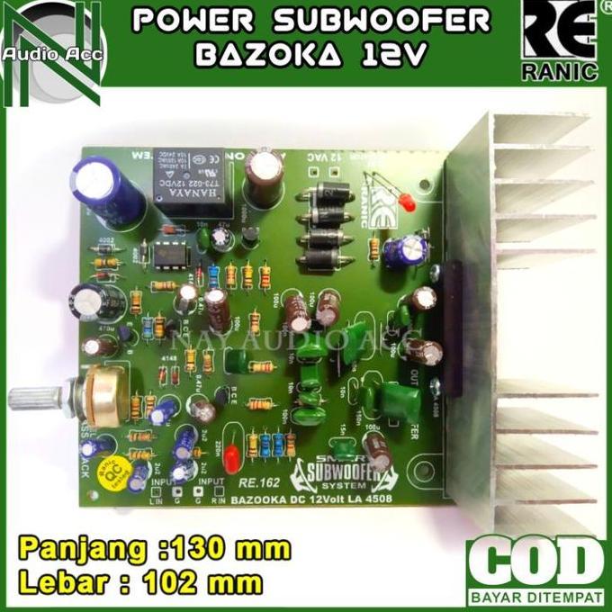 Kit Power Subwoofer Mobil Bazooka 12V DC