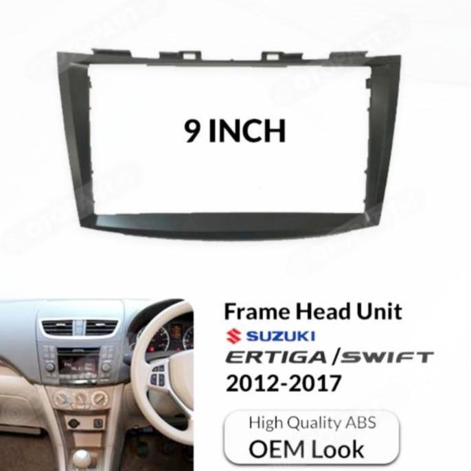 frame head unit android 9 inch mobil suzuki ertiga 2012-2017