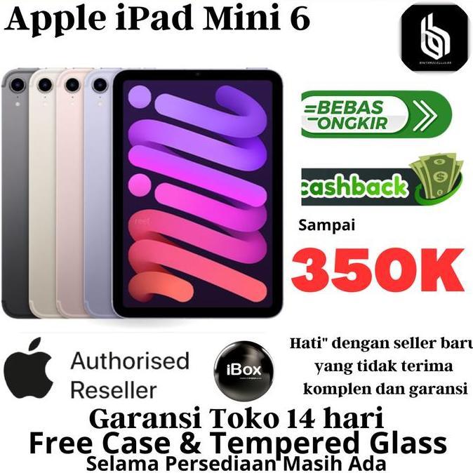 iPad Mini 6 256GB 64GB Second Like New Wifi Only Wifi Cell Grey Pink