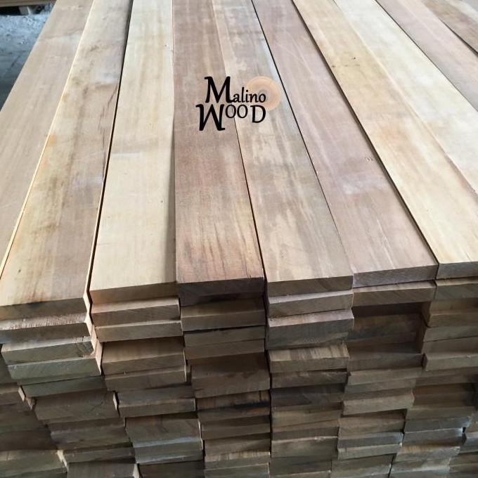 Papan kayu ulin polos tebal 3 panjang 200 cm