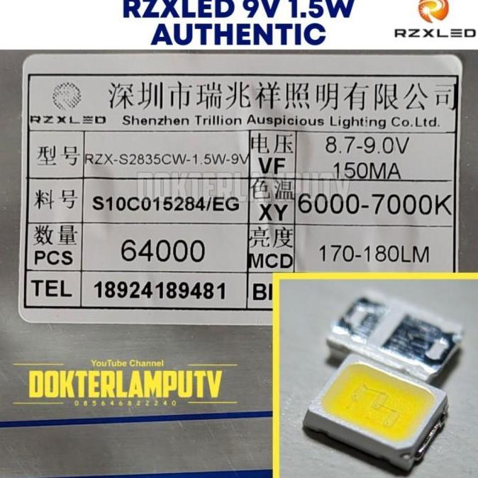 100PCS LED SMD 9V 1.5W RZX DOKTERLAMPUTV