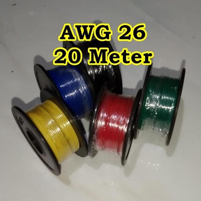 Kabel AWG 26 Serabut Putih 1 Roll - 20 Meter