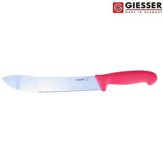 GIESSER BUTCHER'S KNIFE WIDE TIP 24CM - RED HANDLE