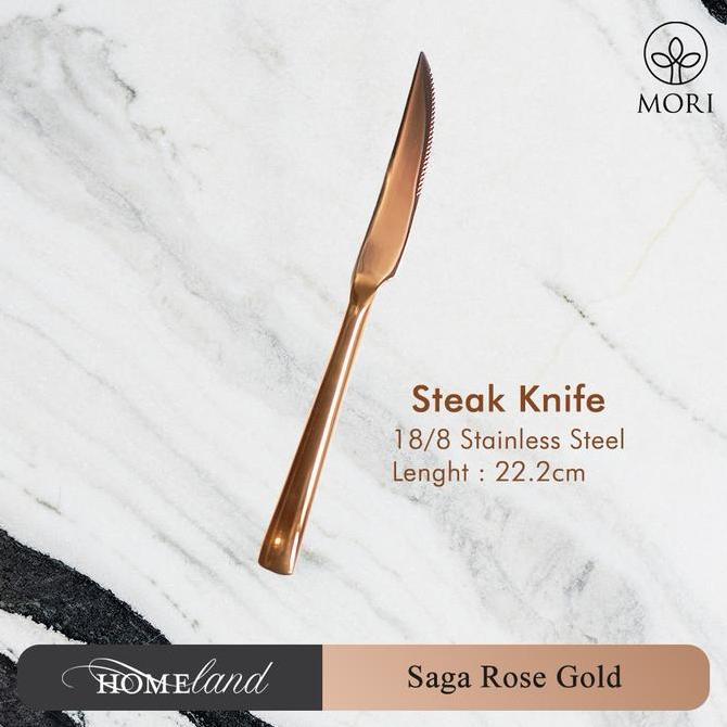 Saga Rose Gold Steak Knife / Makan