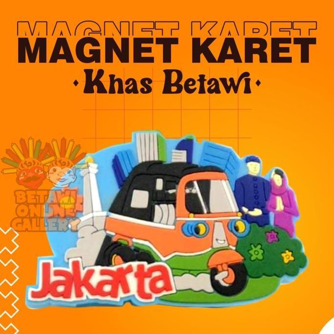Magnet Karet Ondel - Ondel / Hiasan Khas Jakarta / Magnet Kulkas / Magnet Karet Motif Betawi / Kerak