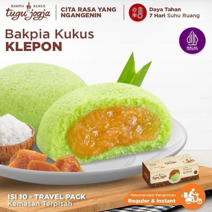 Bakpia Kukus Tugu Jogja Rasa Klepon Isi 10 Pcs - Travel Pack