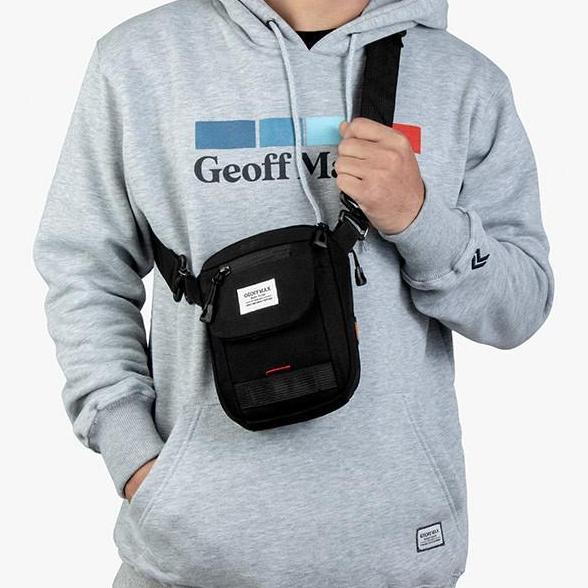 Geoff Max Official - Fardele Black | Tas Selempang Pria | Slingbag Pria | Waistbag Canvas Kanvas Pri