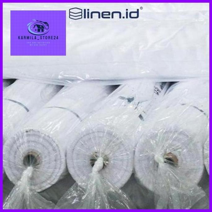 [Bahan Sprei Putih] Kain 100% Cotton Polos 200TC Lebar 300 cm