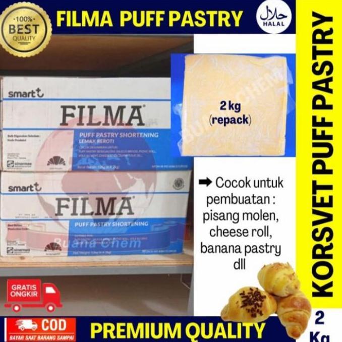 Korsvet Filma Puff Pastry 2 KG repack / Filma Pastry Shortening / Mentega Margarine