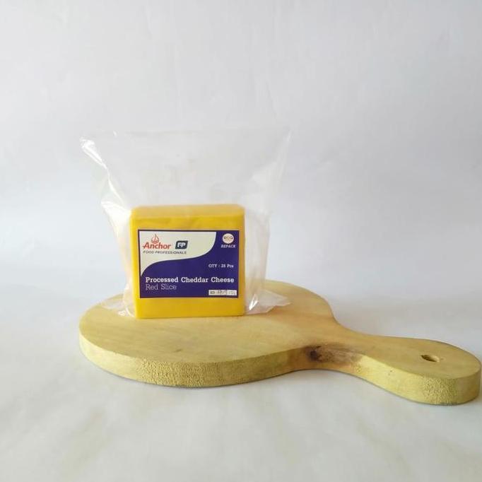 Anchor Red Cheddar Cheese Slice 28 Keju Slice Orange