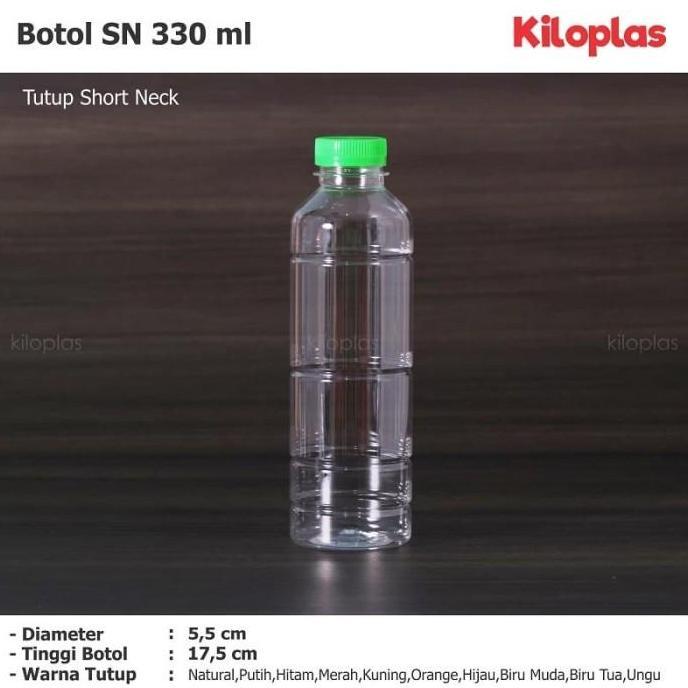 Botol Plastik 330 ml Almond / Botol Plastik 330 ml - Short Neck
