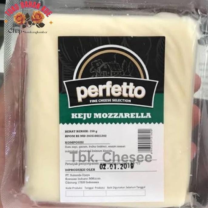 KEJU MOZZARELLA PERFETTO 250GR KEJU MOZZARELLA PERFETTO KEMASAN EKONOMIS MOZZARELLA KEJU LUMER 250GR