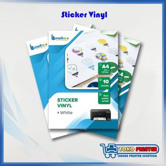 Kertas Sticker Vinyl A4 Inkjet / Stiker Vinil / Vynil