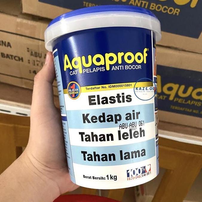ASLI 100% AQUAPROOF 1KG HARGA SE SURABAYA - READY 1 KG 4 KG 20 KG - PUTIH ABU ABUABU TRANS BIRU MERA