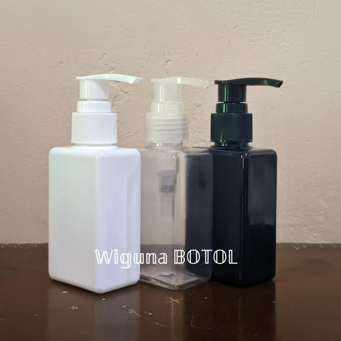 Botol Pump 100ml Kotak / Botol Pet 100ml kotak Pump Lotion