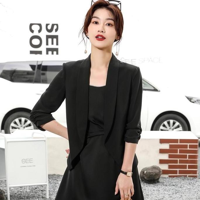 MALUKSHURE 25022 base coat blazer hitam wanita cardigan korea style kekinian premium jumbo outer bla