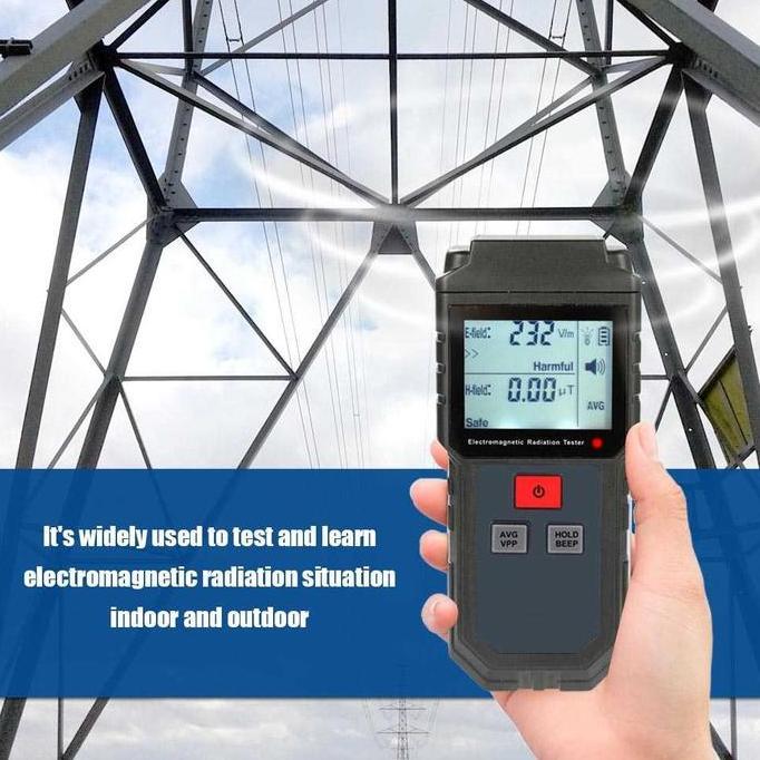 VEDORANAVA Alat Ukur Radiasi Digital Detektor Tester Radiasi Electromagnetic