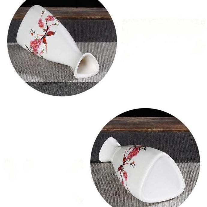 BRAVECOU 7pcs/Set Chinese Teapot Set Japanese Soju Pot Keramik Teapot Set Teko Keramik Set Cangkir