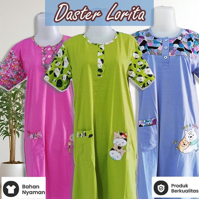 Daster Lorita Wanita Daster Lorita Wanita Bahan Tebal Kaos Katun Halus Adem