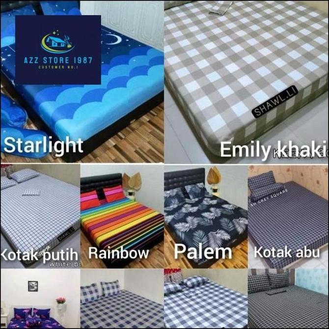 sarung kasur/sprei resleting 100x200x10/90x200x10