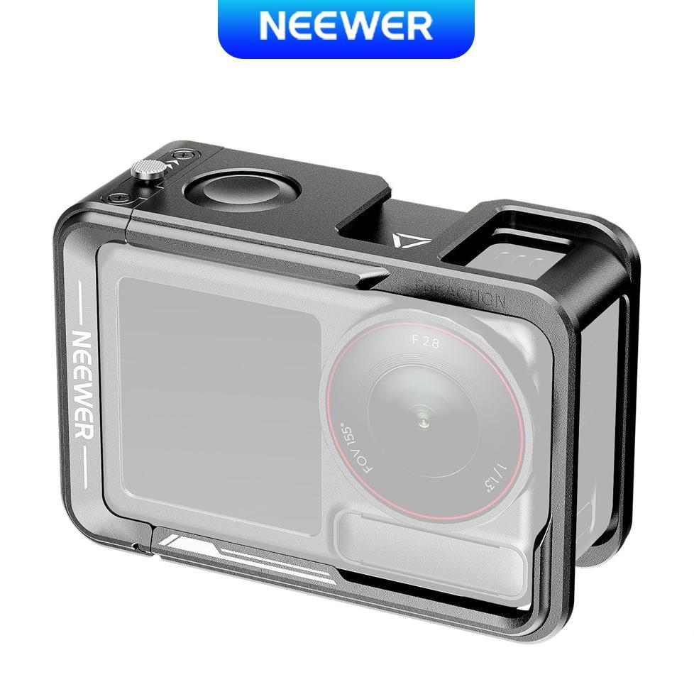 NEEWER Metal Cage for DJI Osmo Action 5 Pro/4/3 Cold Shoe + DJI Mic Compatible DISKON