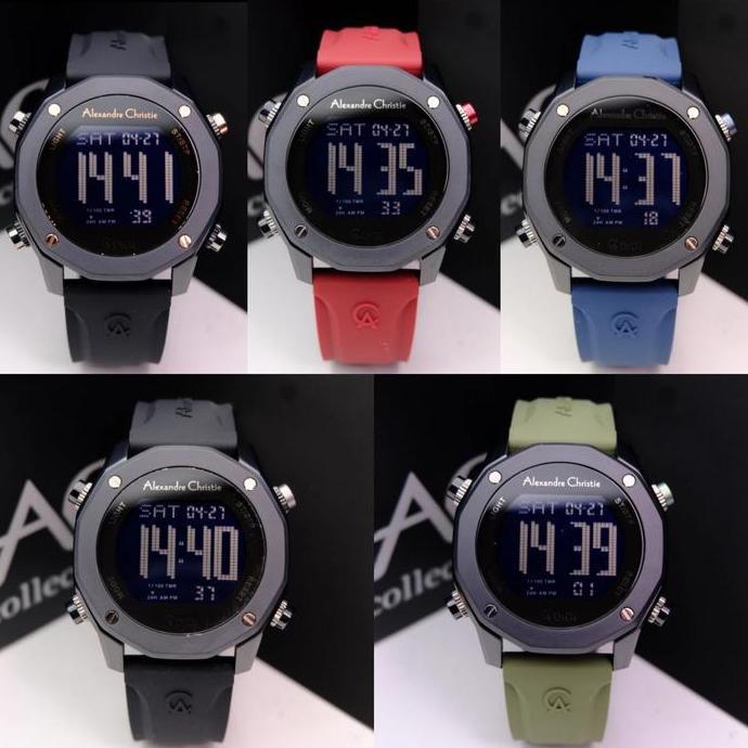 JAM TANGAN PRIA ALEXANDRE CHRISTIE AC9377 AC 9377 BLACK YELLOW