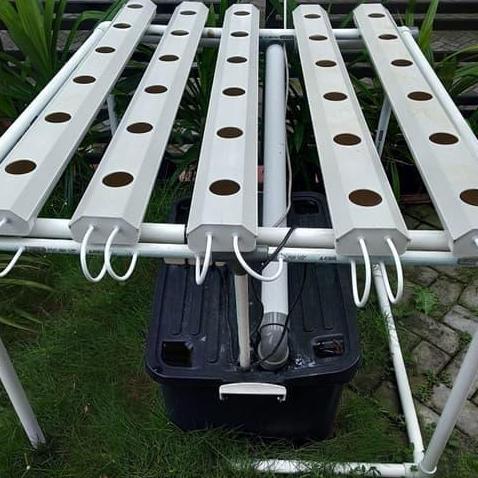 Hidroponik Starter Kit Set NFT Gully Trapesium 30 Lubang CV Jalantara PAN