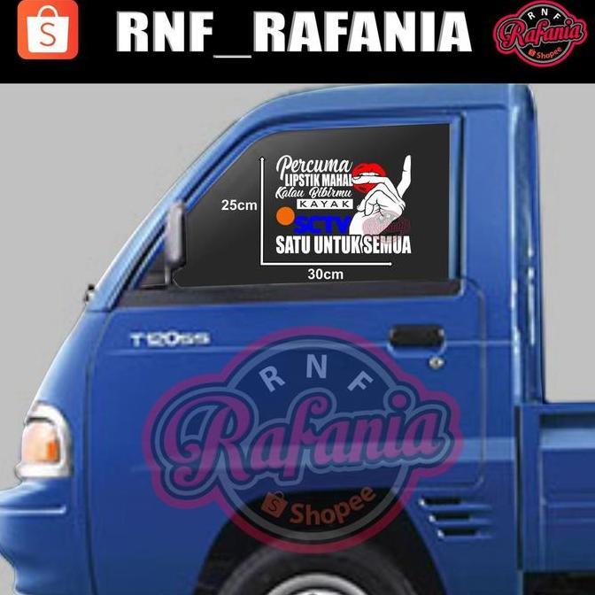 STIKER KATA KATA KACA PINTU MOBIL TRUK PICK UP GRANMAX L300 PERCUMA