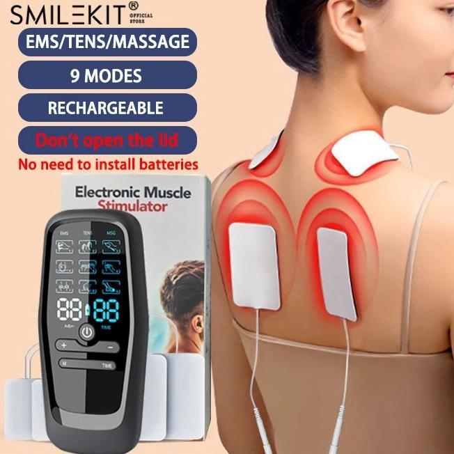 Pengisian Tens Alat Pijat Elektrik EMS Alat Terapi Stroke Stimulasi Otot Dengan Gel Pad Alat terapi