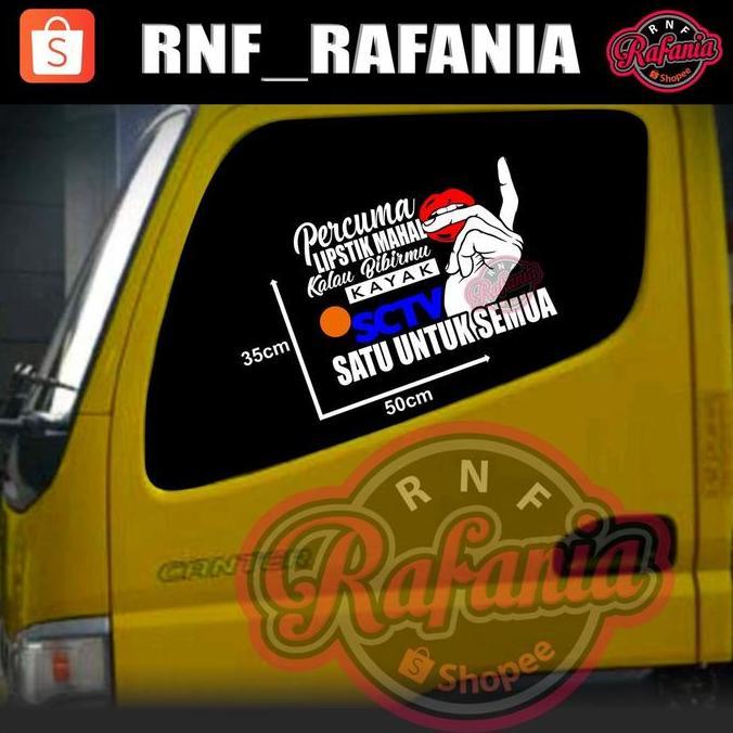 STIKER KATA KATA KACA PINTU MOBIL TRUK PICK UP GRANMAX L300 PERCUMA
