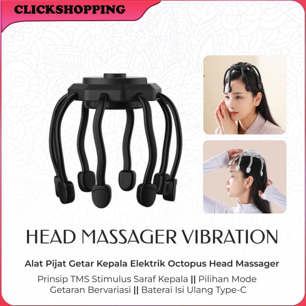 Alat Elektrik Pijat Kepala Portabel / Alat Pijat Getar Kepala Elektrik Octopus Head / Getaran Relaks