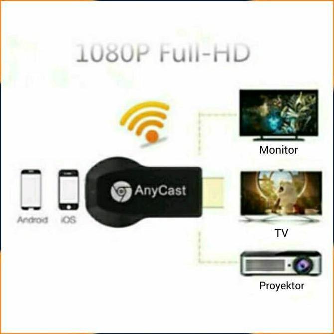 [COD] PAKET LENGKAP ANYCAST DONGLE DARI HP KE TV TABUNG / WIRELESS ANYCASH DONGEL MIRACAST / KABEL R