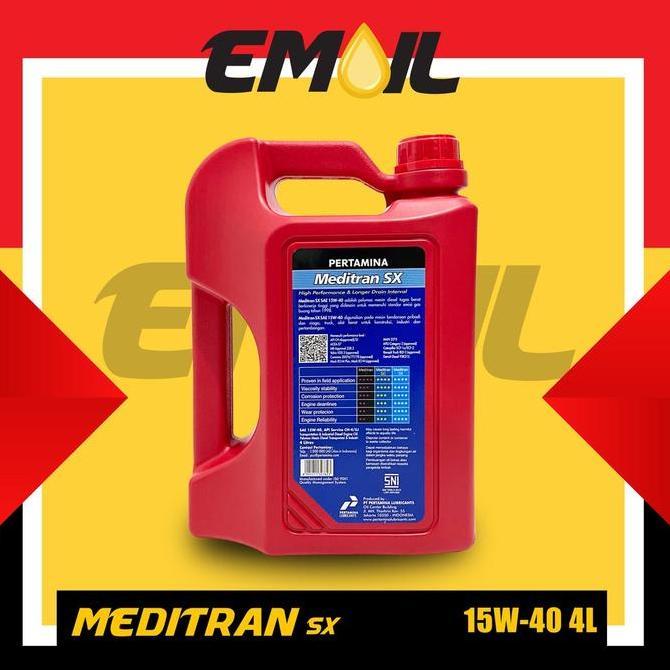 OLI PERTAMINA MEDITRAN SX sae 15w-40 galon 4 liter