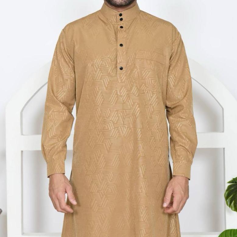 Original Jubah Slimfit Pria Premium, Jubah Motif Kotak, Jubah Pria Muslim, Jubah Gamis Fourmonth Sli
