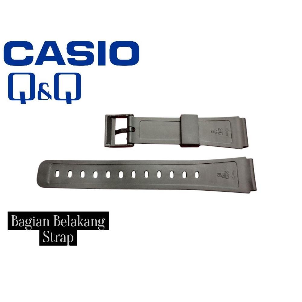 TERBARU TALI JAM TANGAN CASIO F-91W DAN Q&Q UK18 PENGAIT PLASTIK HITAM POLOS