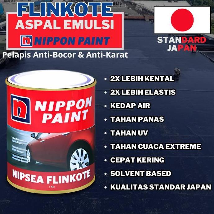 CUCI GUDANG NIPPON ASPAL CAIR ANTI BOCOR 1KG ASPAL CAIR NIPPON FLINKOTE NIPPON PAINT 1KG NIPSEA FLIN