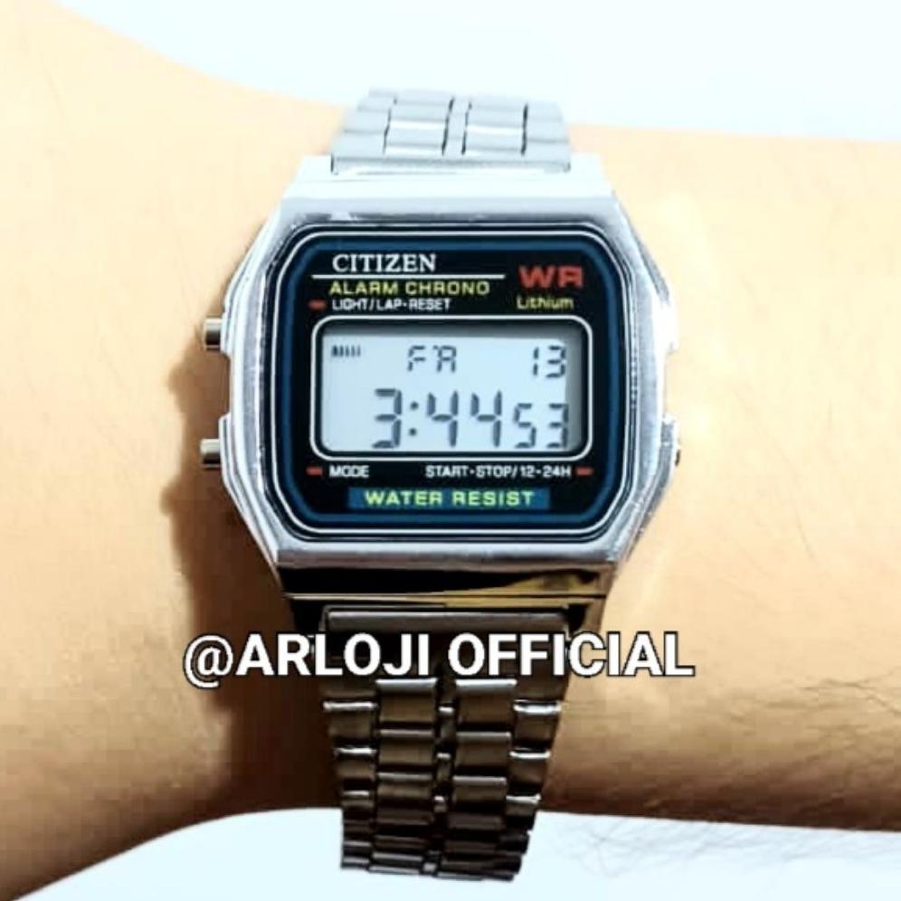 READY STOCK JAM TANGAN CASIO CITIZEN DIGITAL STAINLESS SILVER