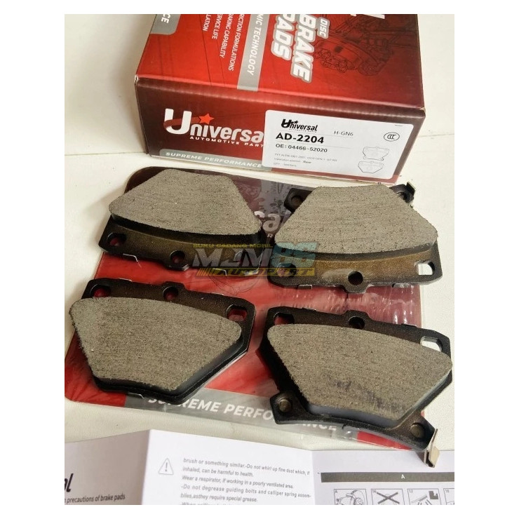 Brake Pad Rear Kampas Rem Belakang Toyota 04466-52020 Altis 2001-2007 Vios Limo Gen 1 Import High